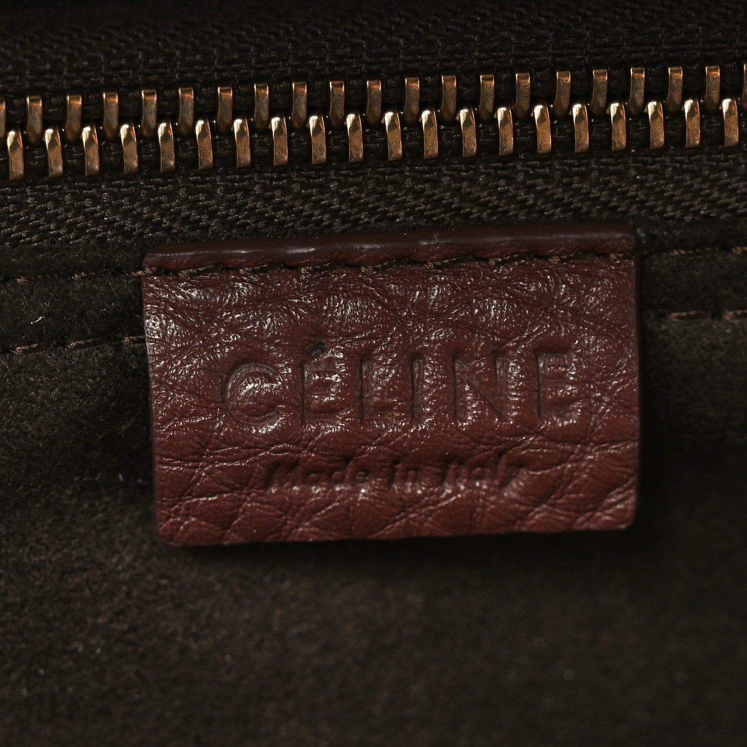 Celine Pebbled Calfskin Mini Luggage Chocolate 6 of 9