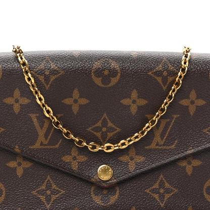 Louis Vuitton Monogram Pochette Felicie Chain Wallet Fuchsia 6 of 8