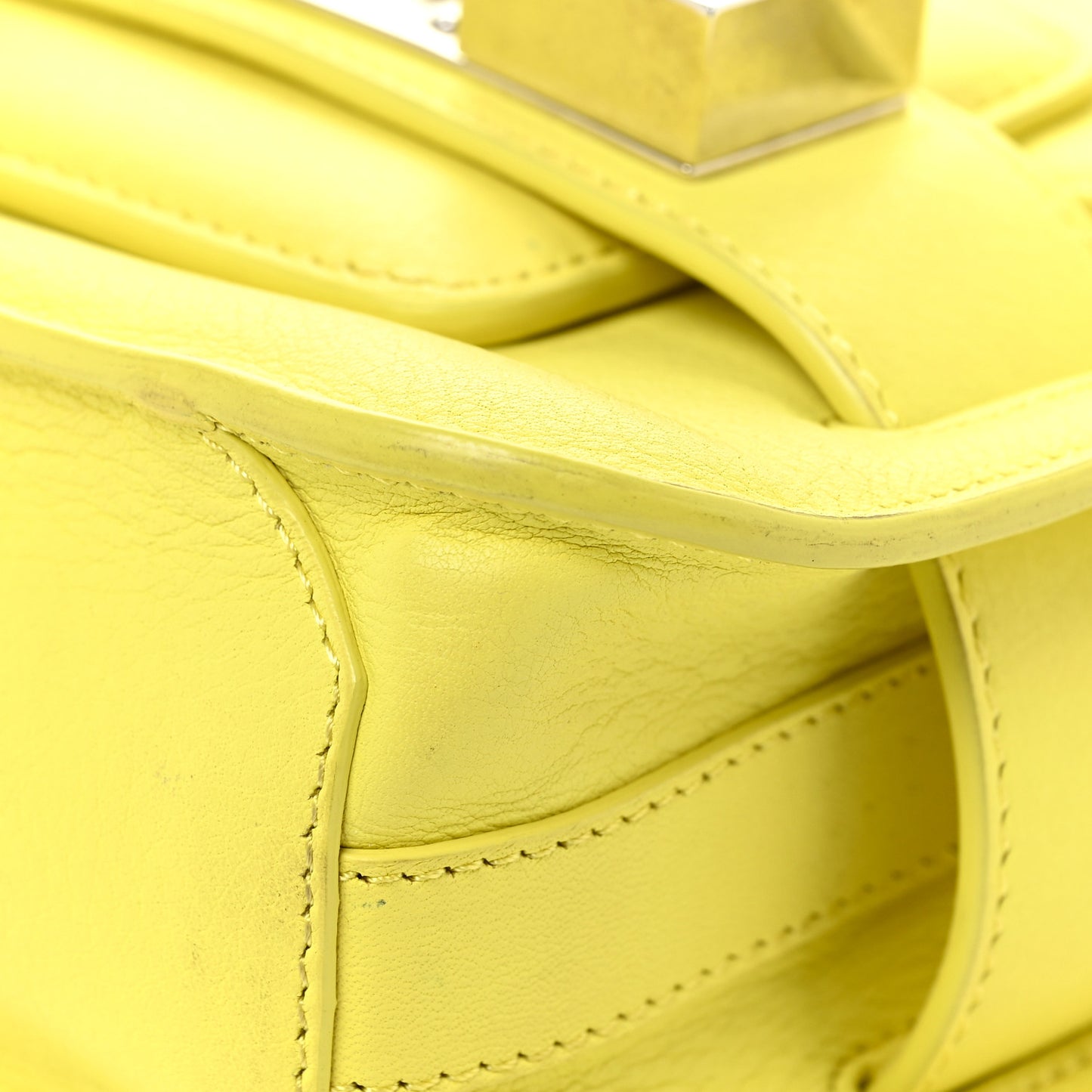 Calfskin Tiny PS11 Classic Shoulder Bag Lemon