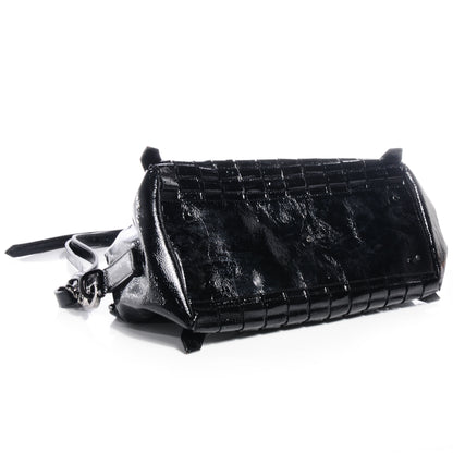 Burberry Patent Leather Cartridge Pleat Tote Black 4 of 8