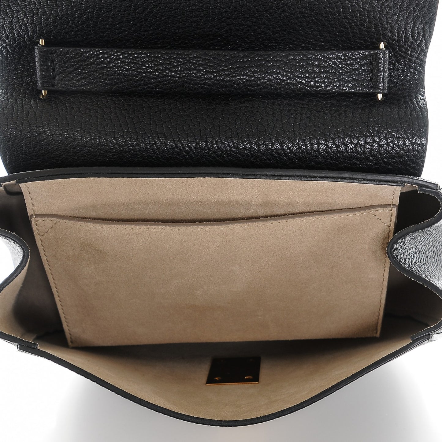 Grained Lambskin Drew Shoulder Bag Black