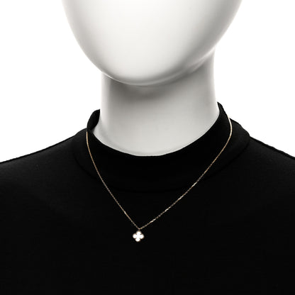 Van Cleef & Arpels 18K Yellow Gold Mother of Pearl Sweet Alhambra Pendant Necklace 2 of 5