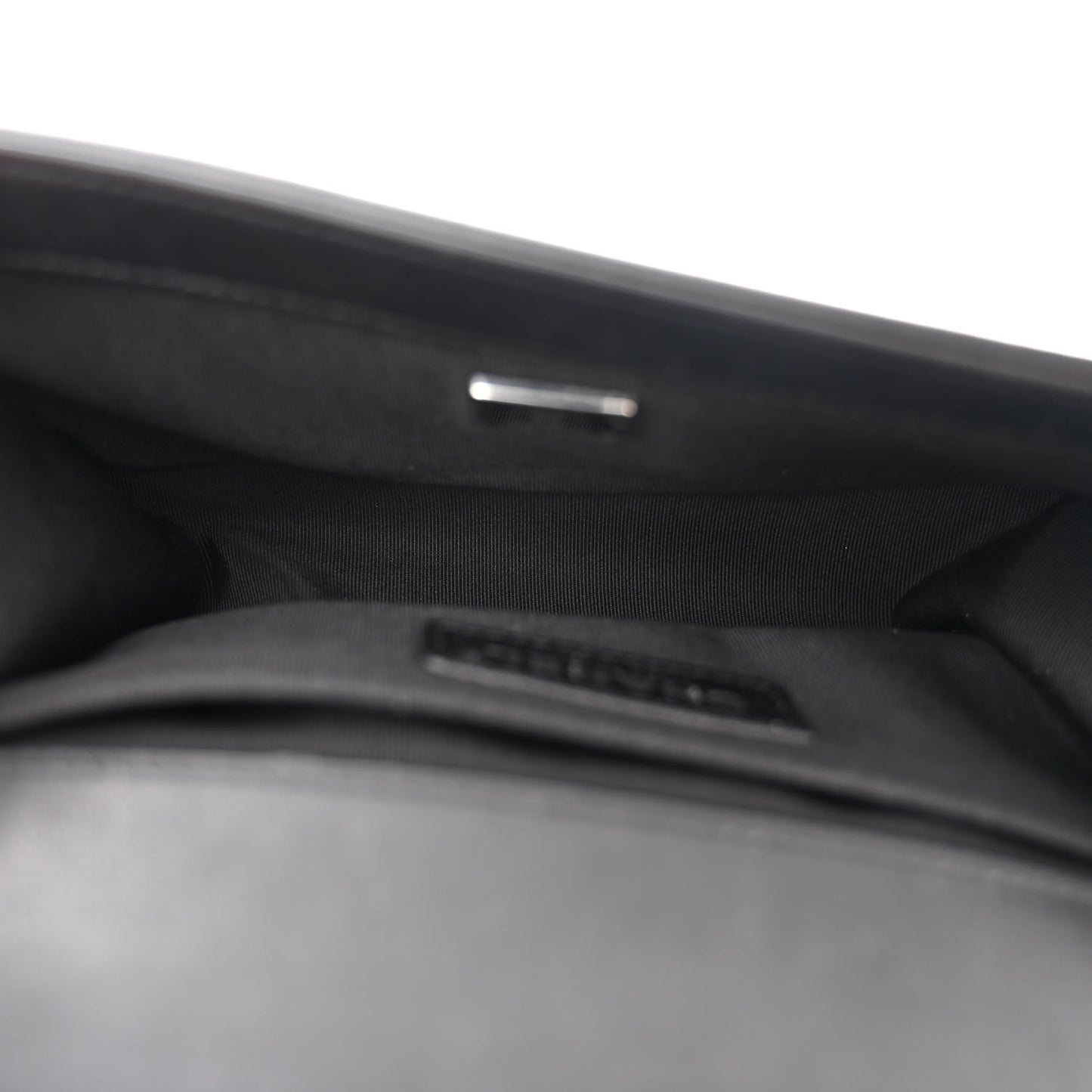 Calfskin Quilted Small Boy Flap Black