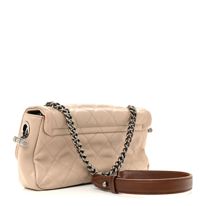 Chanel Calfskin Large Country Chic Flap Ecru Brown 3 of 10