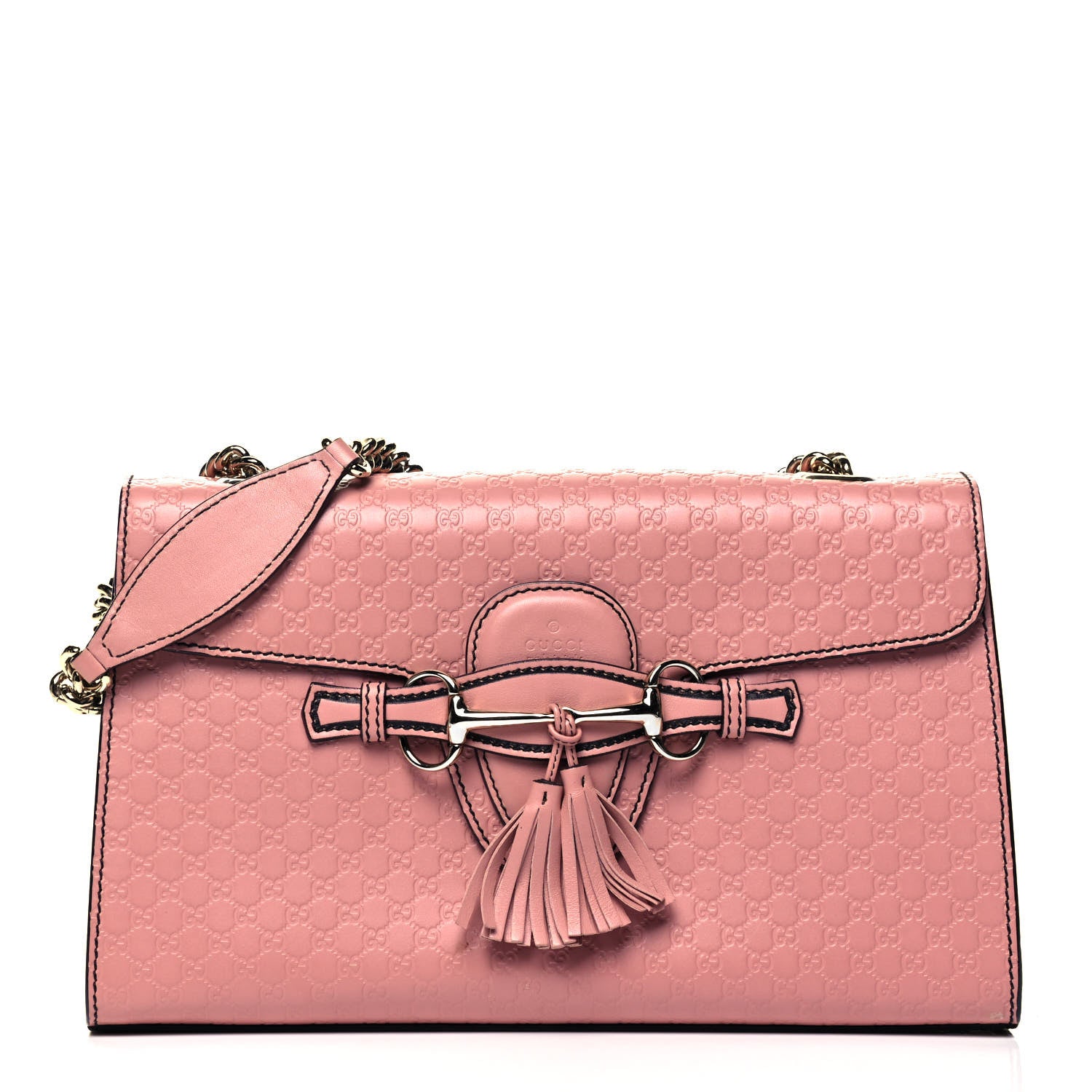 Gucci Microguccissima Medium Emily Chain Shoulder Bag Soft Pink 1 of 9