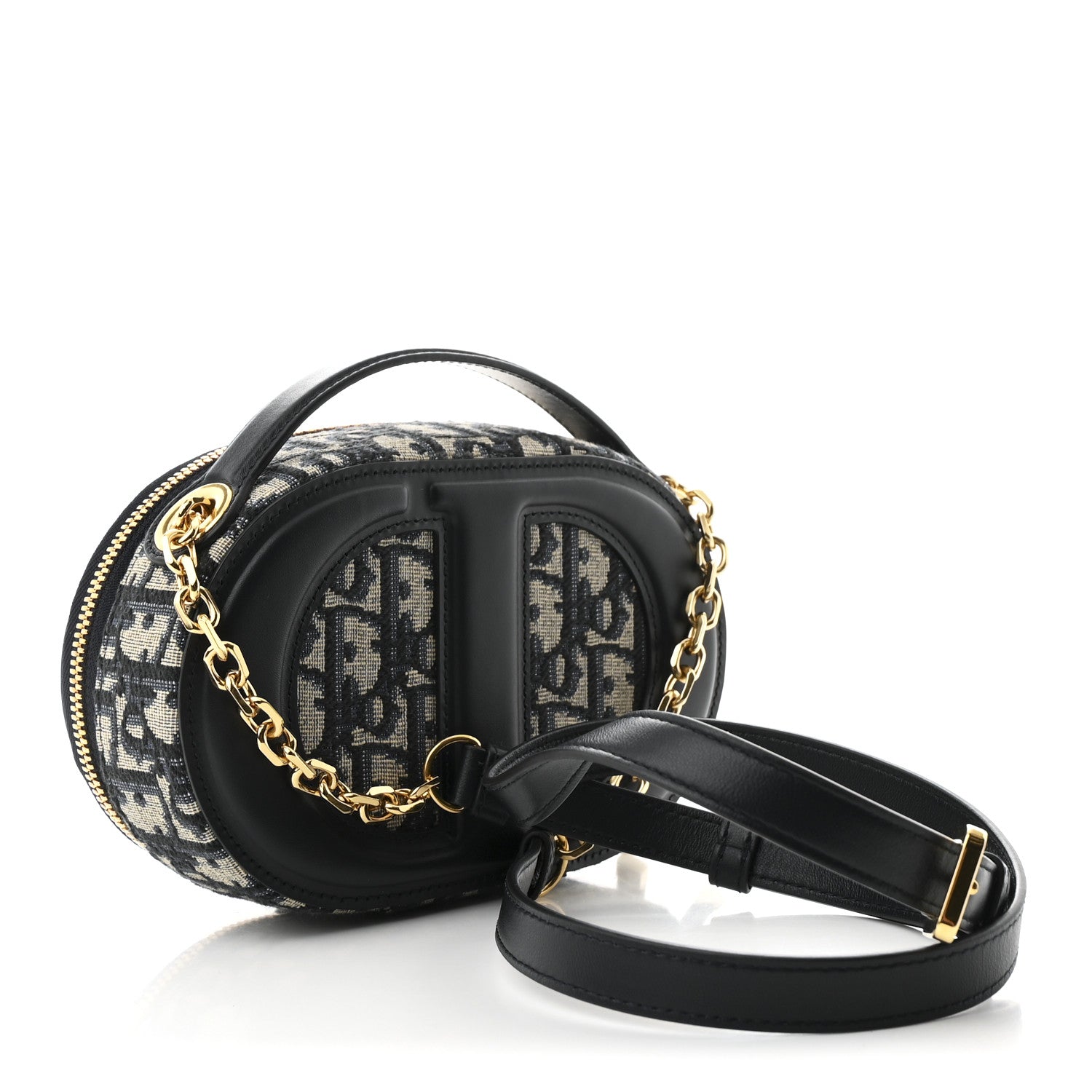 Christian Dior Oblique CD Signature Oval Crossbody Camera Bag Blue