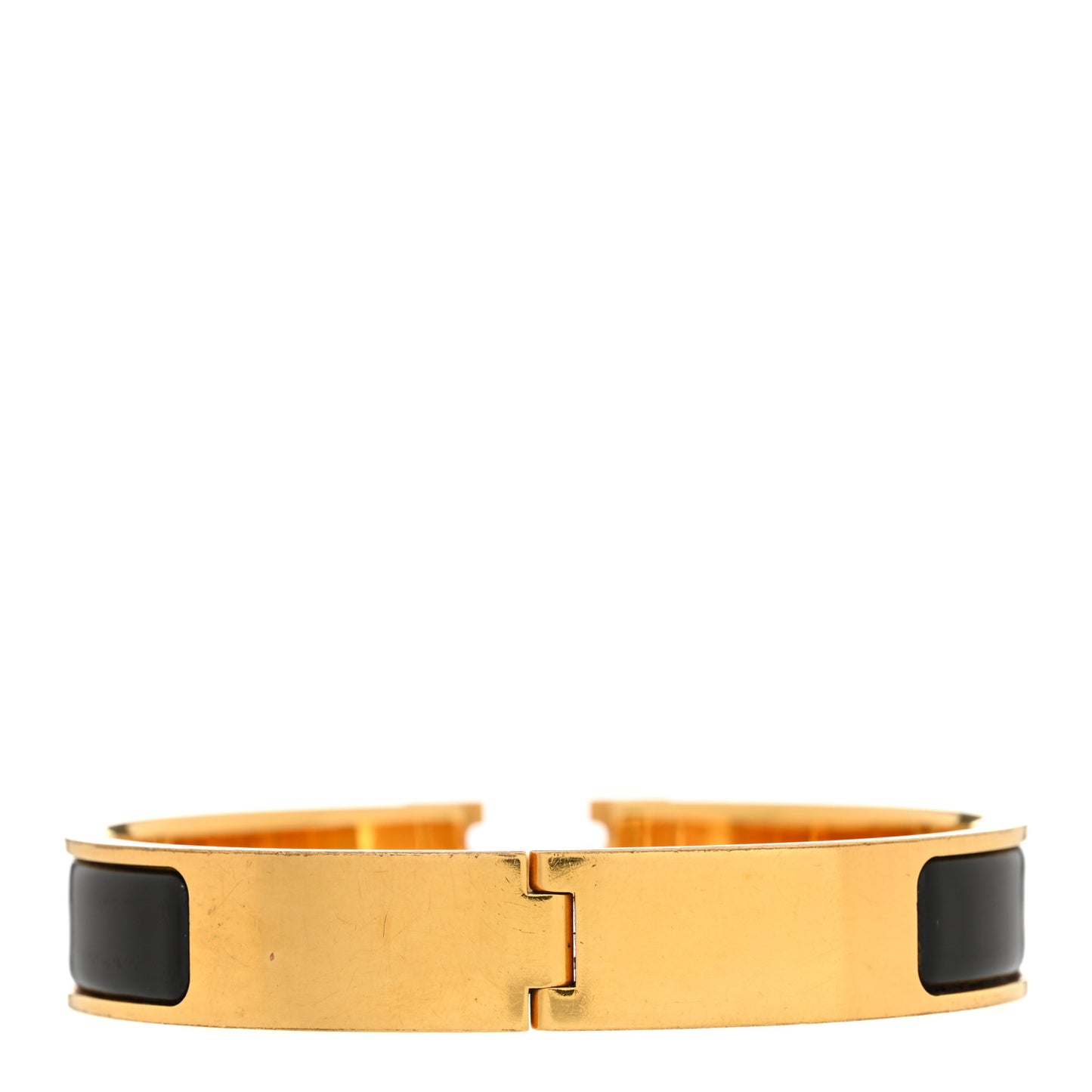 Enamel Narrow Clic Clac H Bracelet PM Black