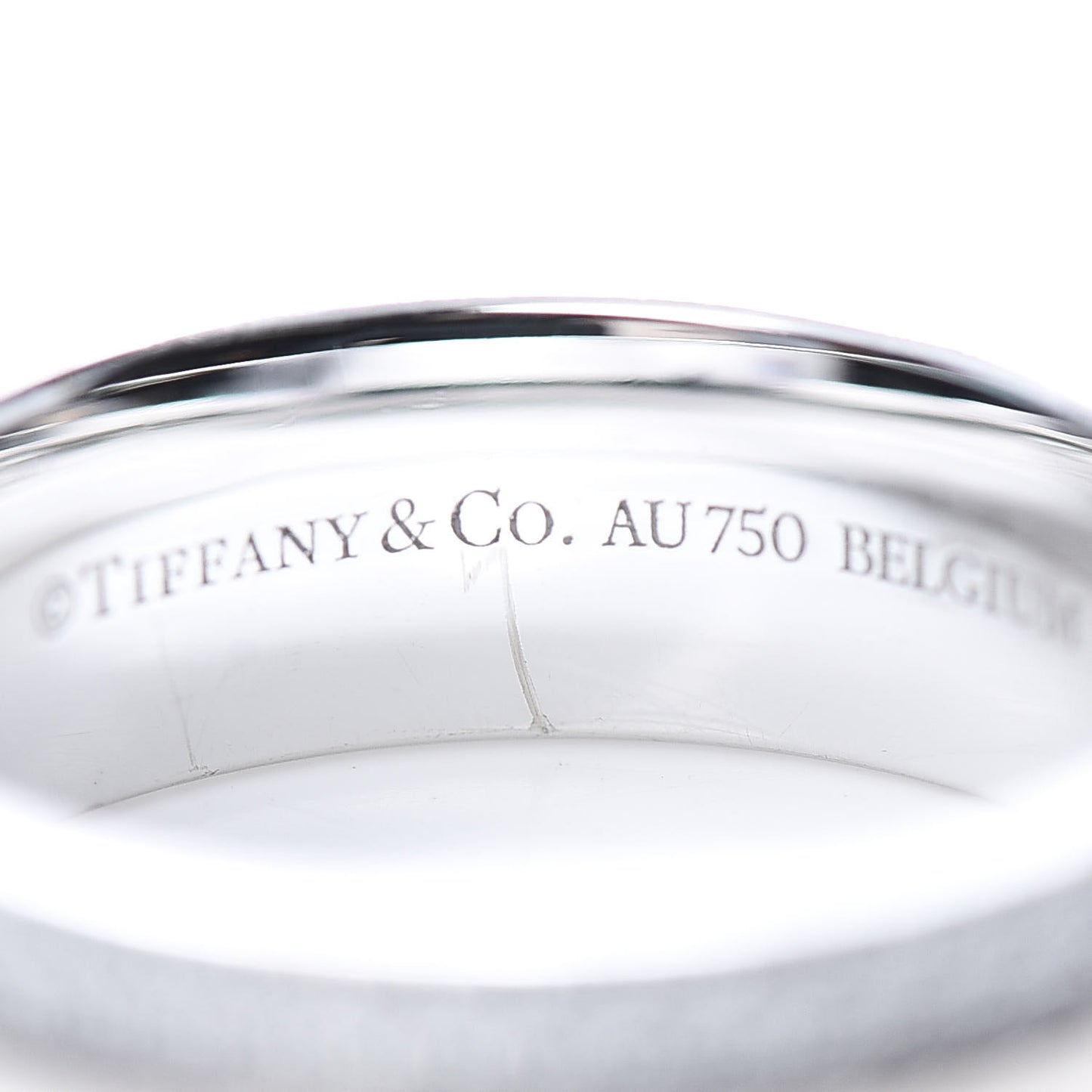18K White Gold Diamond T Two Wide Ring 49 5