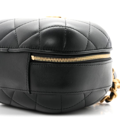 Chanel Lambskin Quilted CC Bubble Vanity Case With Chain Black 9 of 9