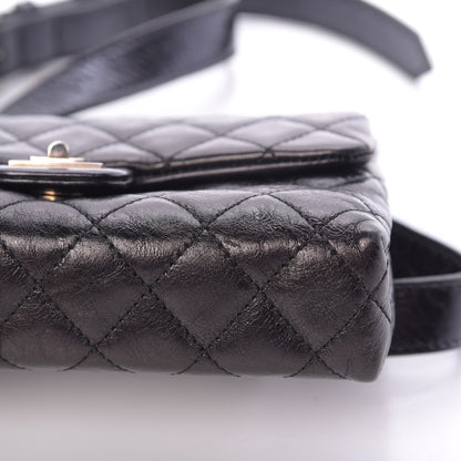 Chanel Aged Calfskin Quilted 2.55 Reissue Flap Belt Bag Clutch Black 10 of 10