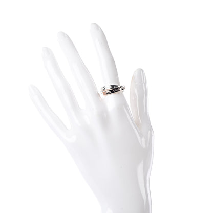 Tiffany Sterling Silver Rubedo 1837 Interlocking Circles Ring 50 5.25 2 of 4