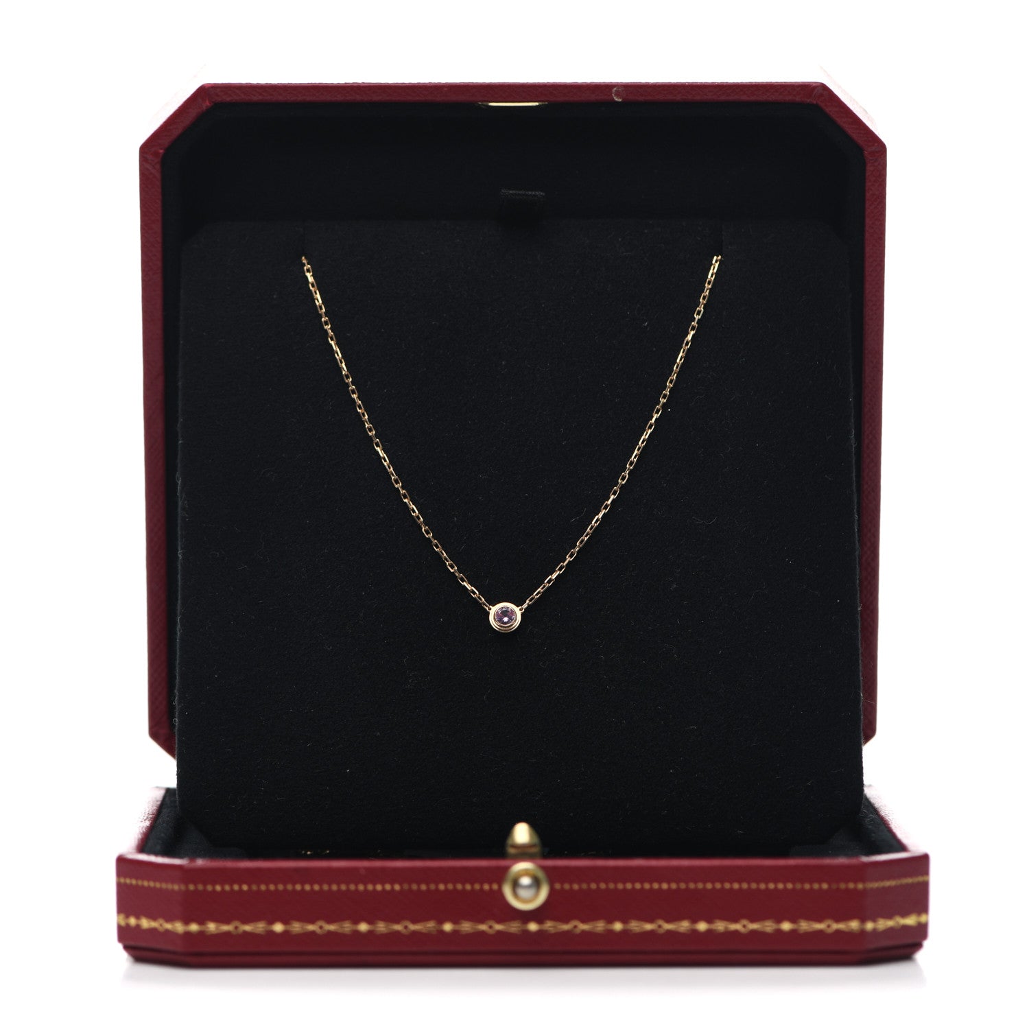Cartier 18K Pink Gold Pink Sapphire D'Amour Pendant Necklace 6 of 6