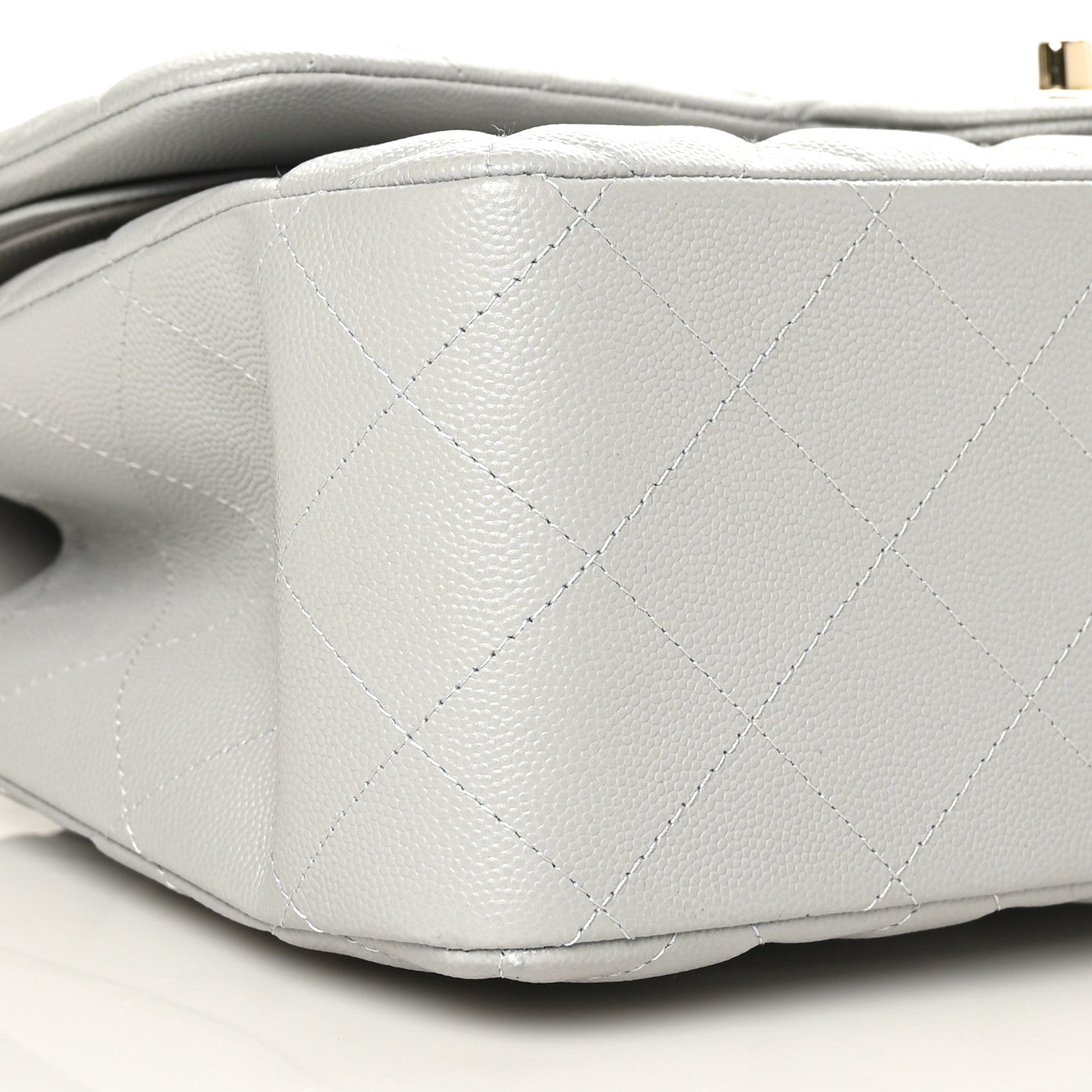 Chanel Caviar Quilted Jumbo Double Flap Grey 9 of 10