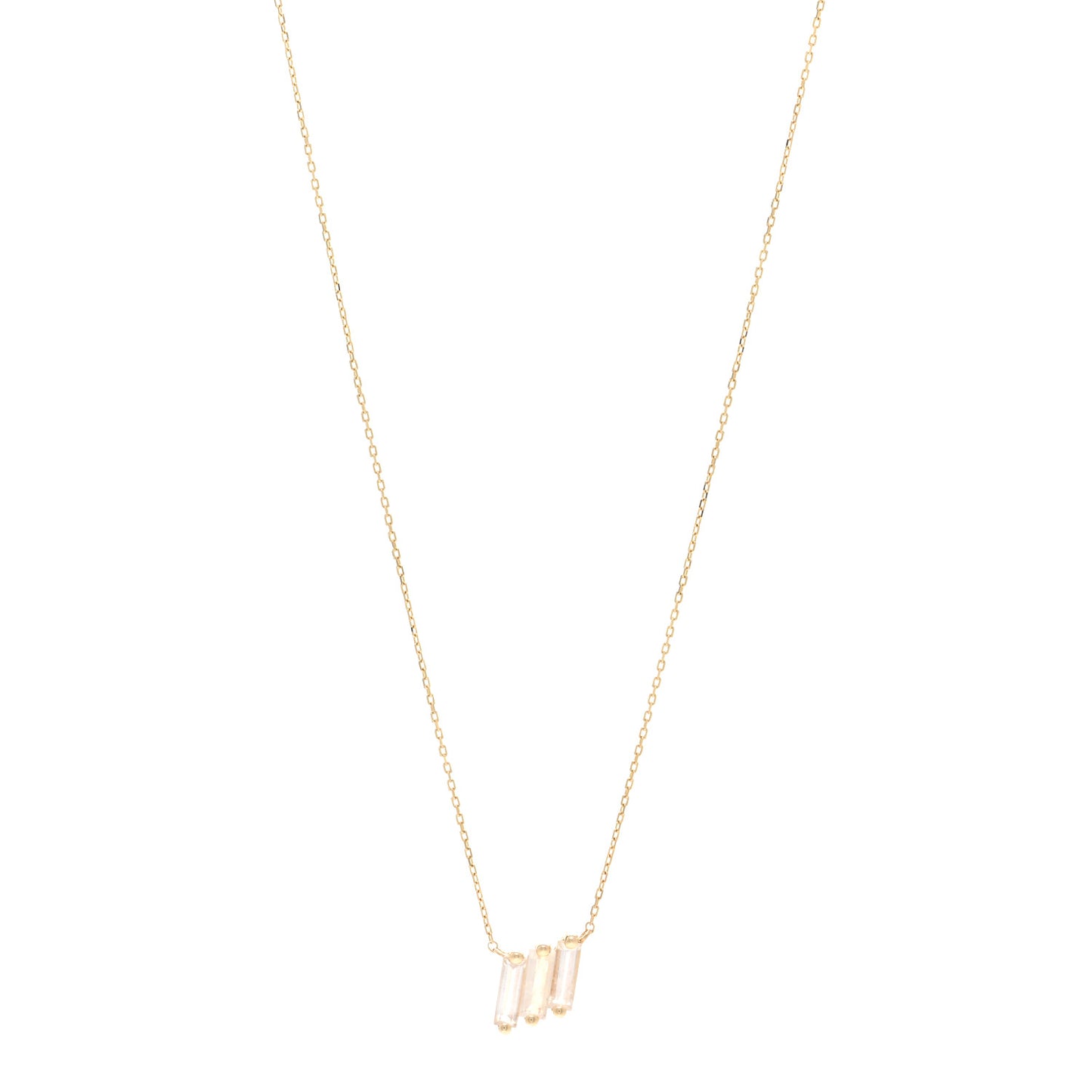 14K Rose Gold Rainbow Moonstone Amalfi Midi Pendant Necklace