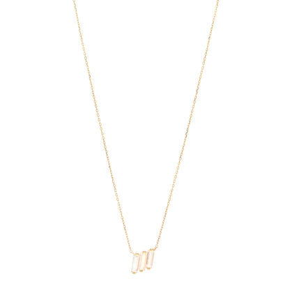 Suzanne Kalan 14K Rose Gold Rainbow Moonstone Amalfi Midi Pendant Necklace 1 of 5