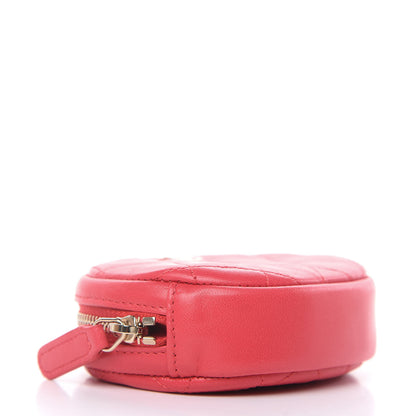 Chanel Lambskin Quilted Zip Around Classic Coin Purse Light Red 4 of 9