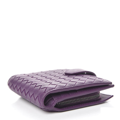 Bottega Veneta Nappa Intrecciato French Flap Wallet Plum 4 of 7