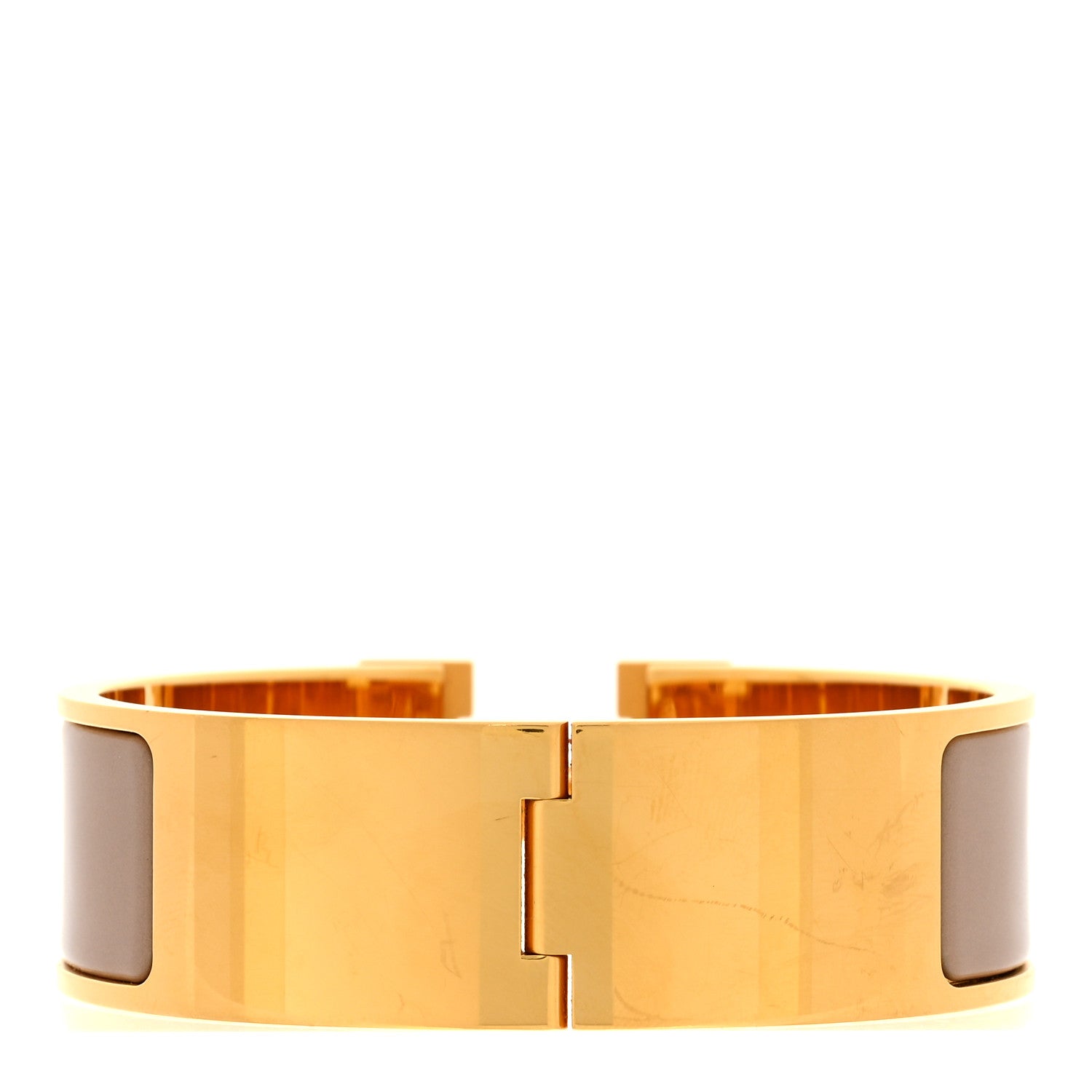 Hermes Enamel Wide Clic Clac H Bracelet GM Marron Glace 3 of 5