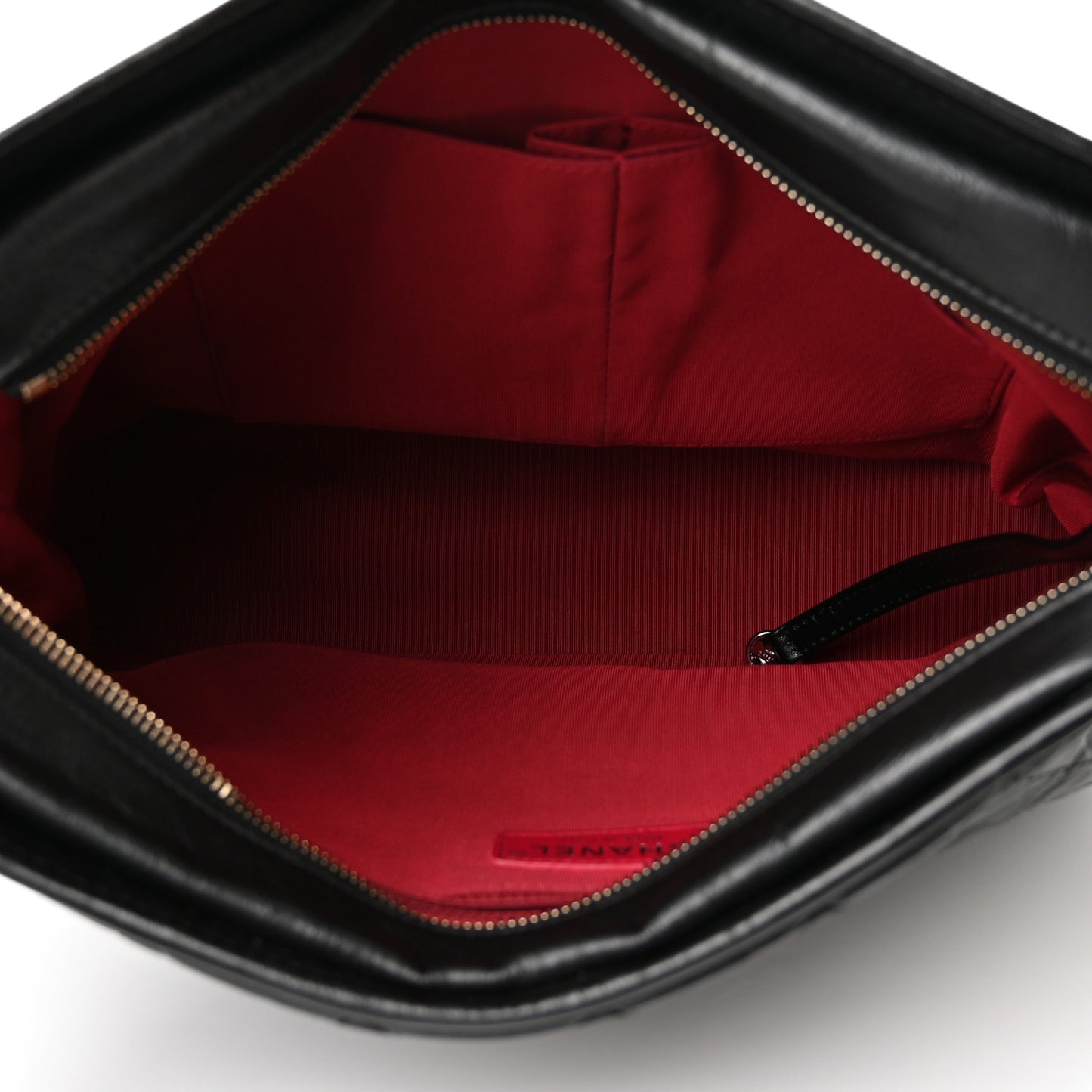 Aged Calfskin Quilted Large Gabrielle Hobo Black