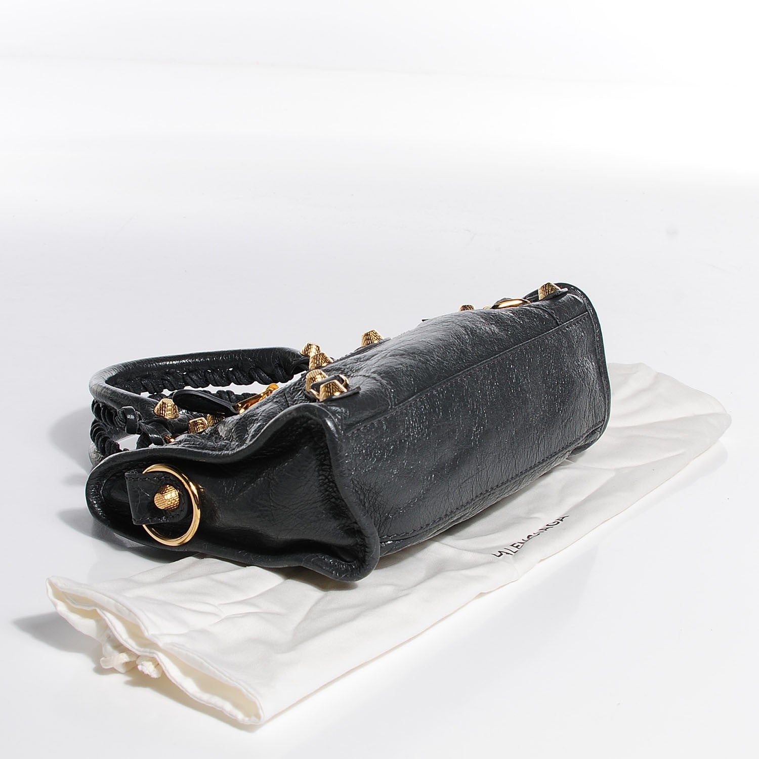 Balenciaga Agneau Giant 12 Gold Hardware Mini City Gris Fossile 4 of 13
