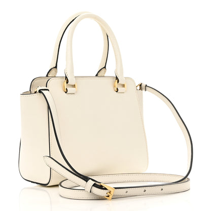 Prada Saffiano Soft Calfskin Mini Zippered Tote Bianco 2 of 9