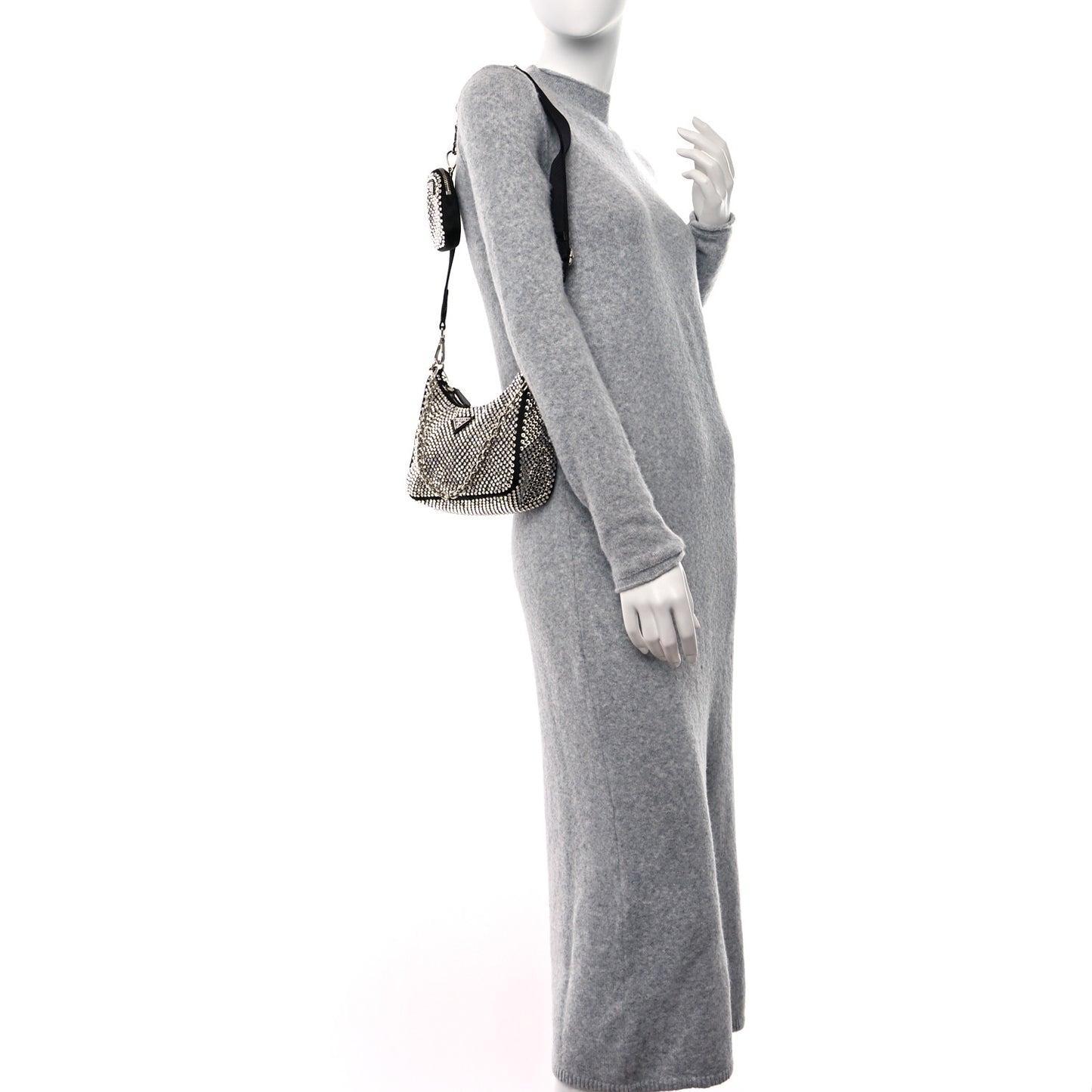 Satin Crystal Re-Edition 2005 Shoulder Bag Cristal