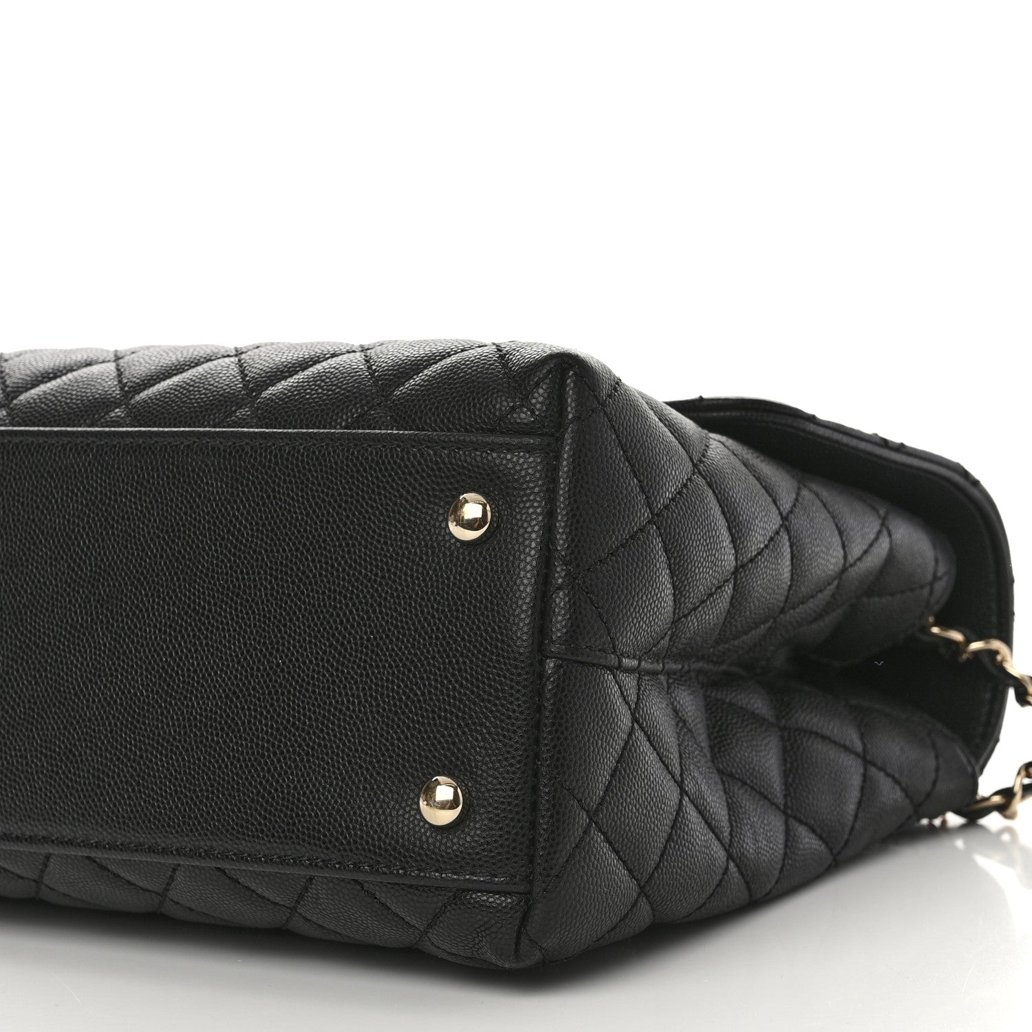 Chanel Caviar Quilted Medium Coco Handle Flap Black 11 of 11