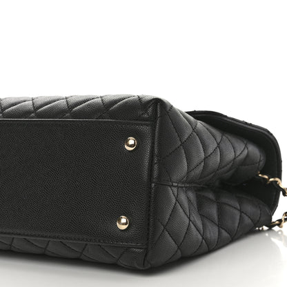 Chanel Caviar Quilted Medium Coco Handle Flap Black 11 of 11
