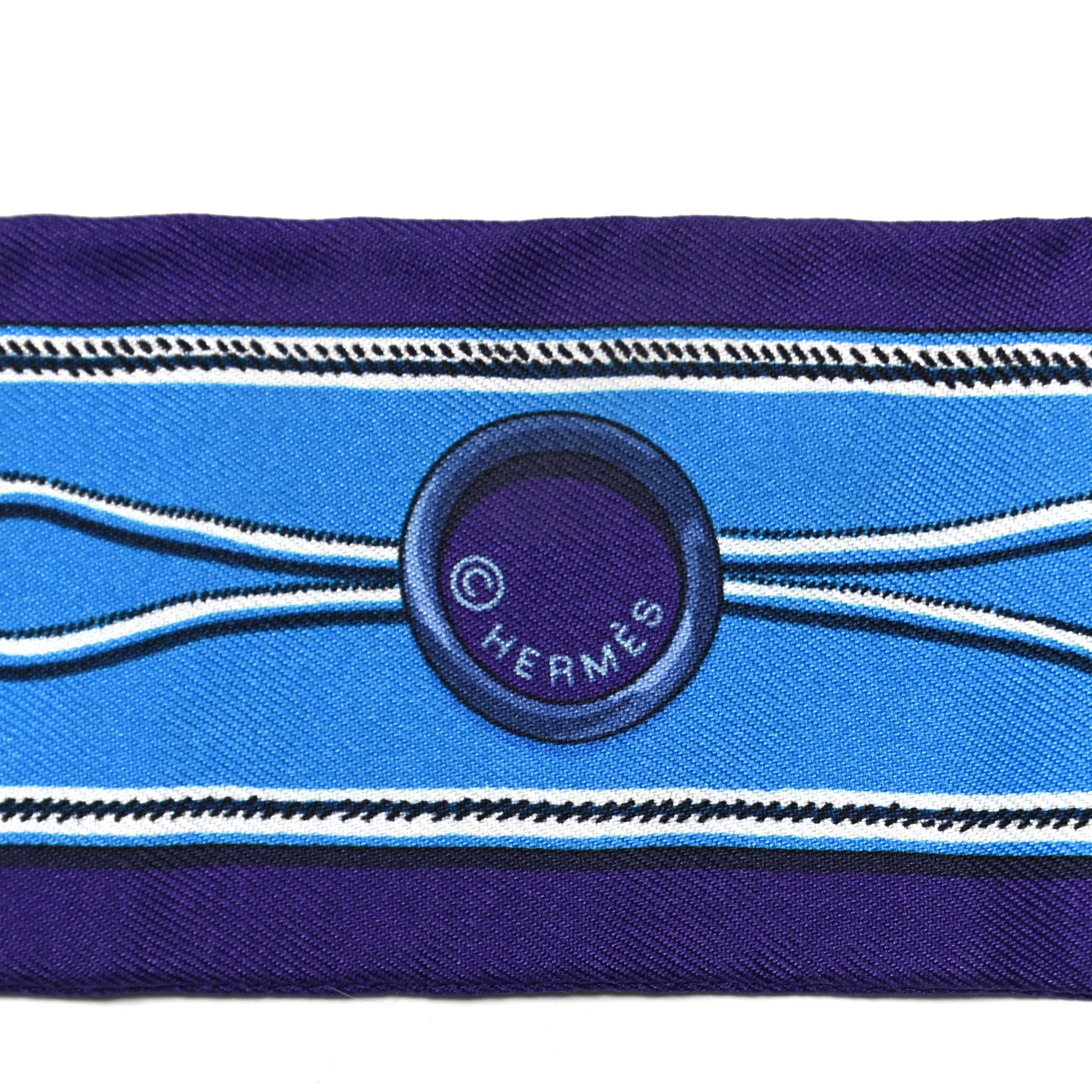 Hermes Silk Maillons Twilly Ultra Violet Cobalt 4 of 6