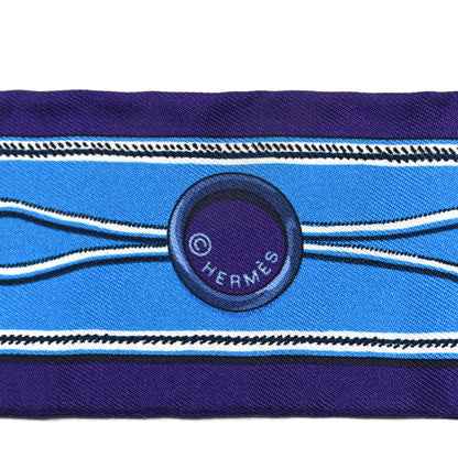 Hermes Silk Maillons Twilly Ultra Violet Cobalt 4 of 6