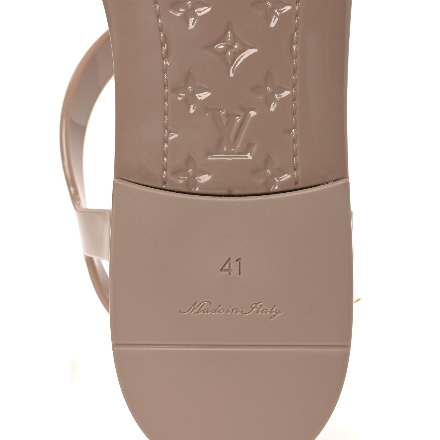 Louis Vuitton Rubber Bikini Thong Flat Sandals 41 Beige 8 of 10