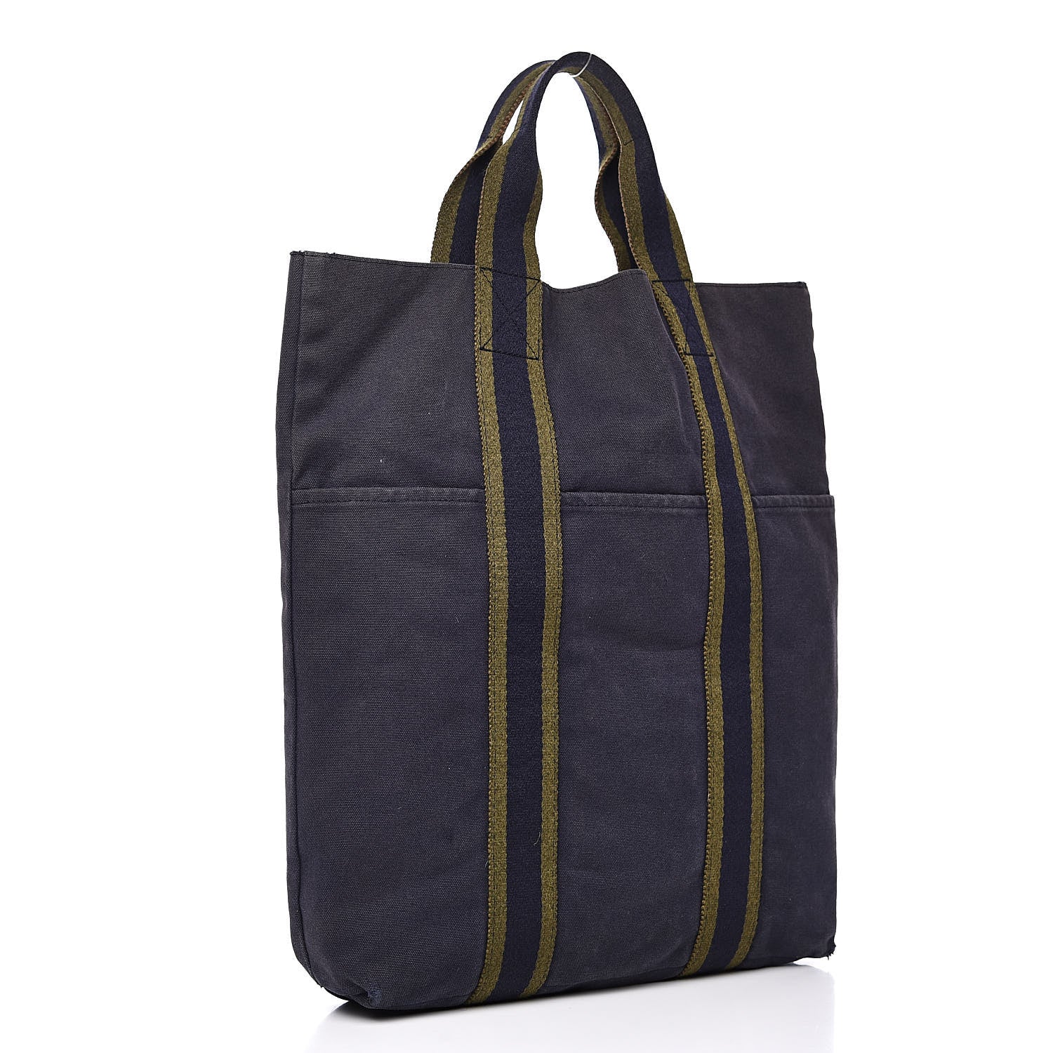 Hermes Canvas Fourre Tout Navy 3 of 14