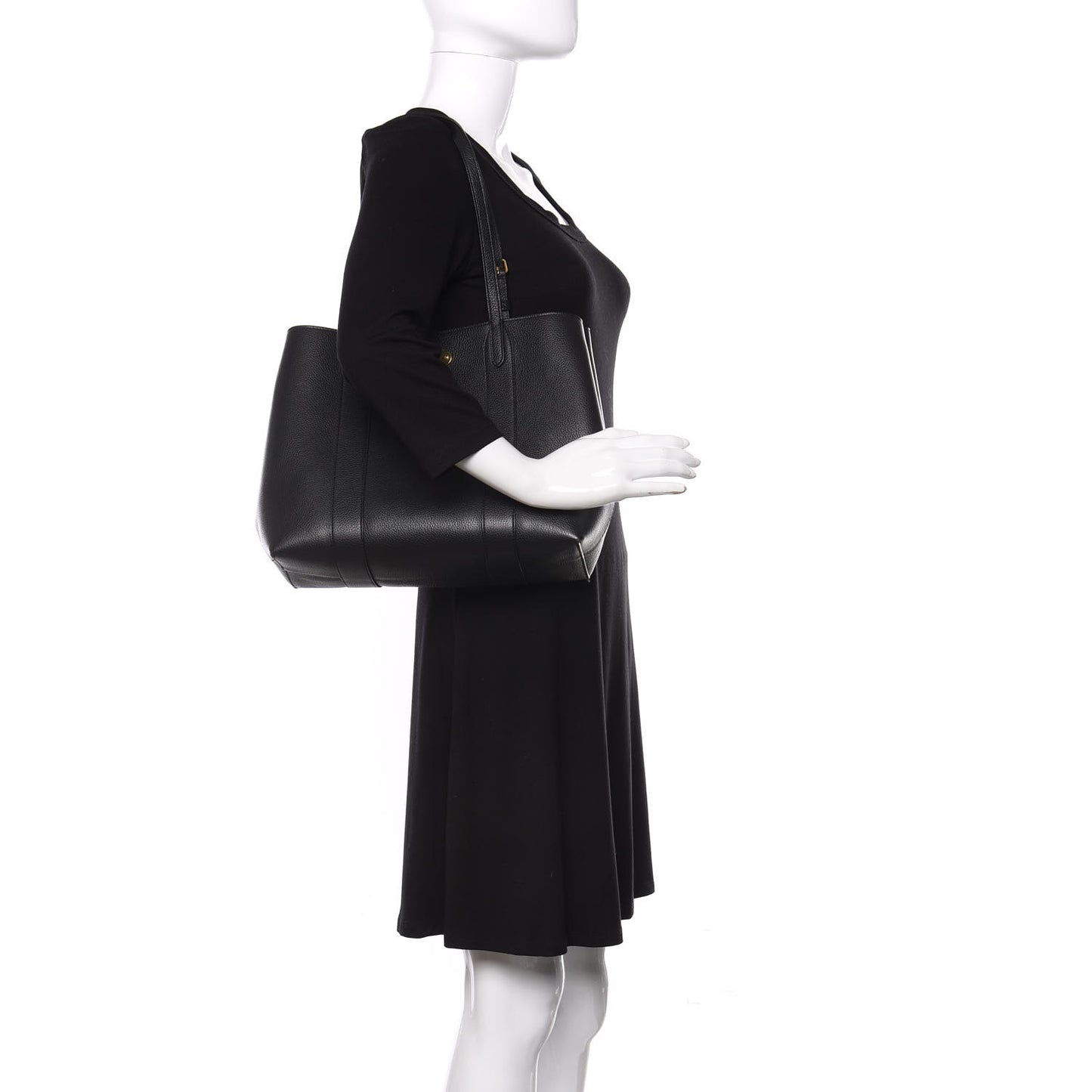 Small Classic Grain Bayswater Tote Black
