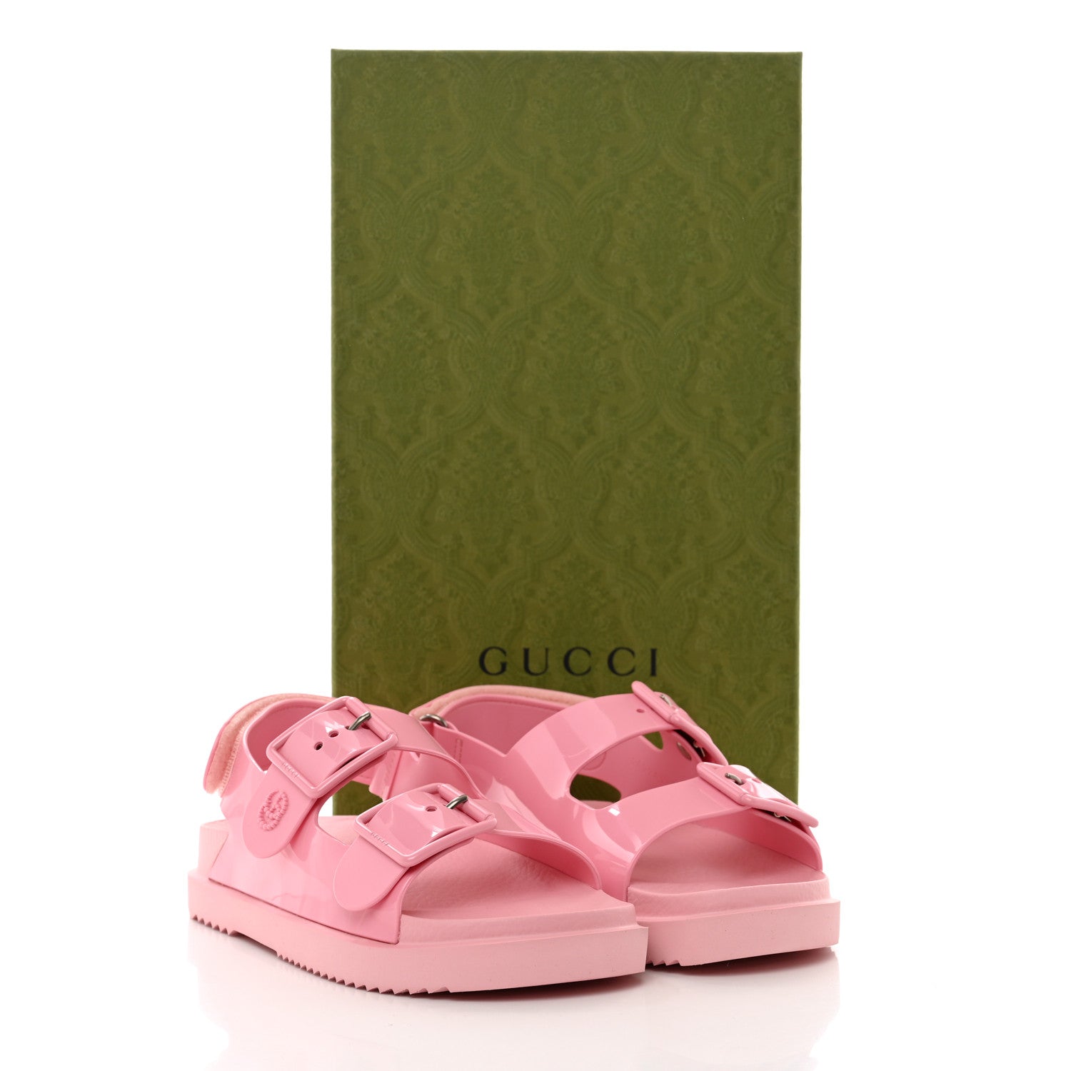 Gucci Rubber Mini Double G Womens Isla Dad Sandals 35 Wild Rose 8 of 8