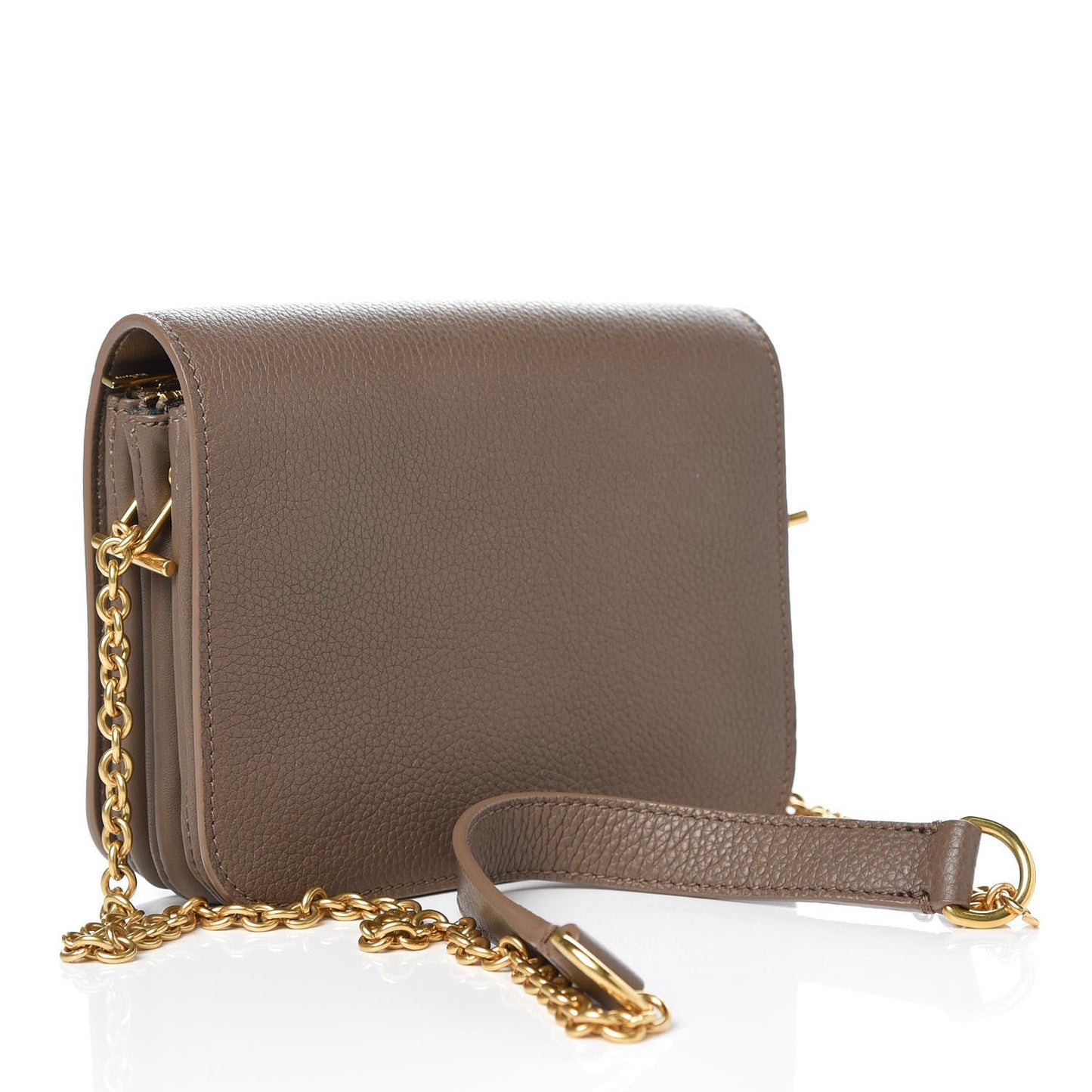 Classic Grain Calfskin Small Clifton Flap Clay