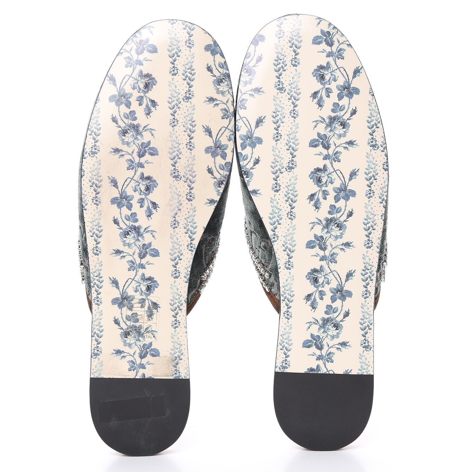 Gucci Velvet GG Monogram Crystal Womens Slippers 35.5 Avio Dusty Pink Vintage Cocoa 5 of 9