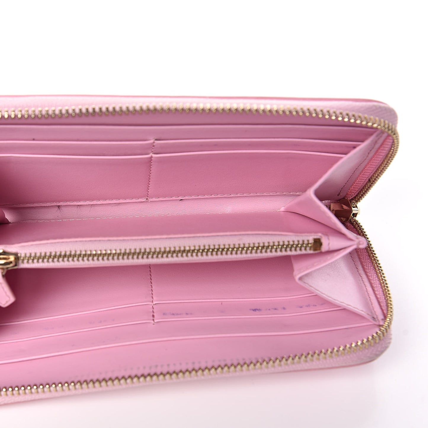 Vitello Palazzo Medusa Zip Around Wallet Pink