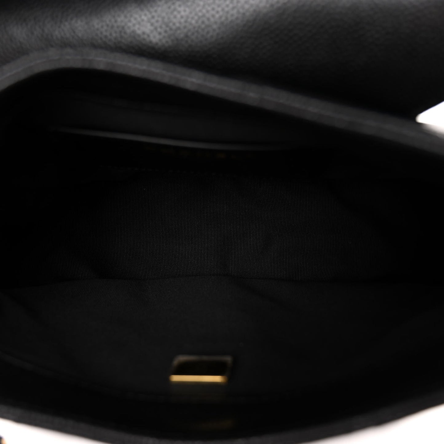Caviar Quilted Small Messenger Flap Black