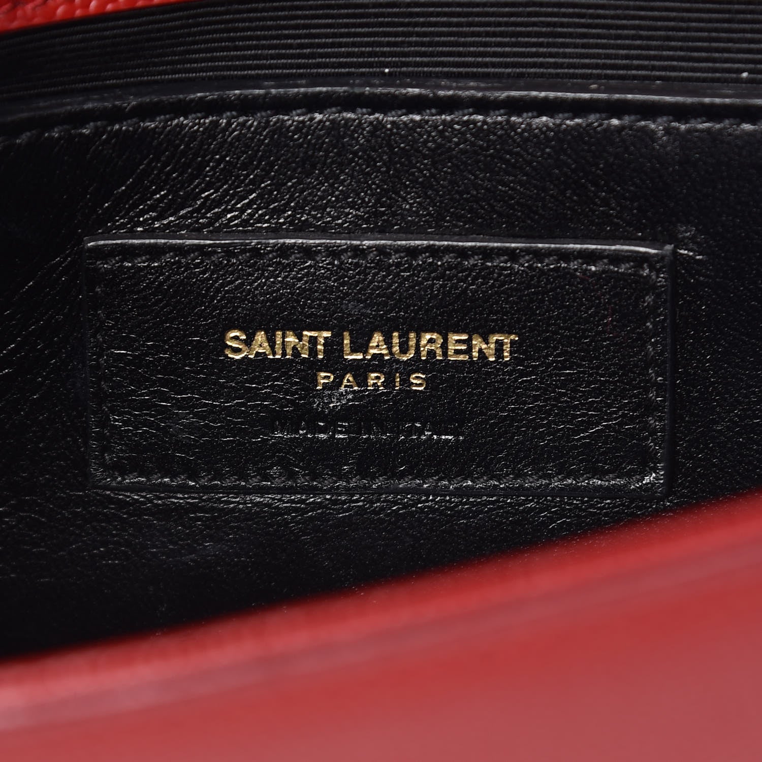 Saint Laurent Grain De Poudre Small Monogram Kate Satchel Red 9 of 10