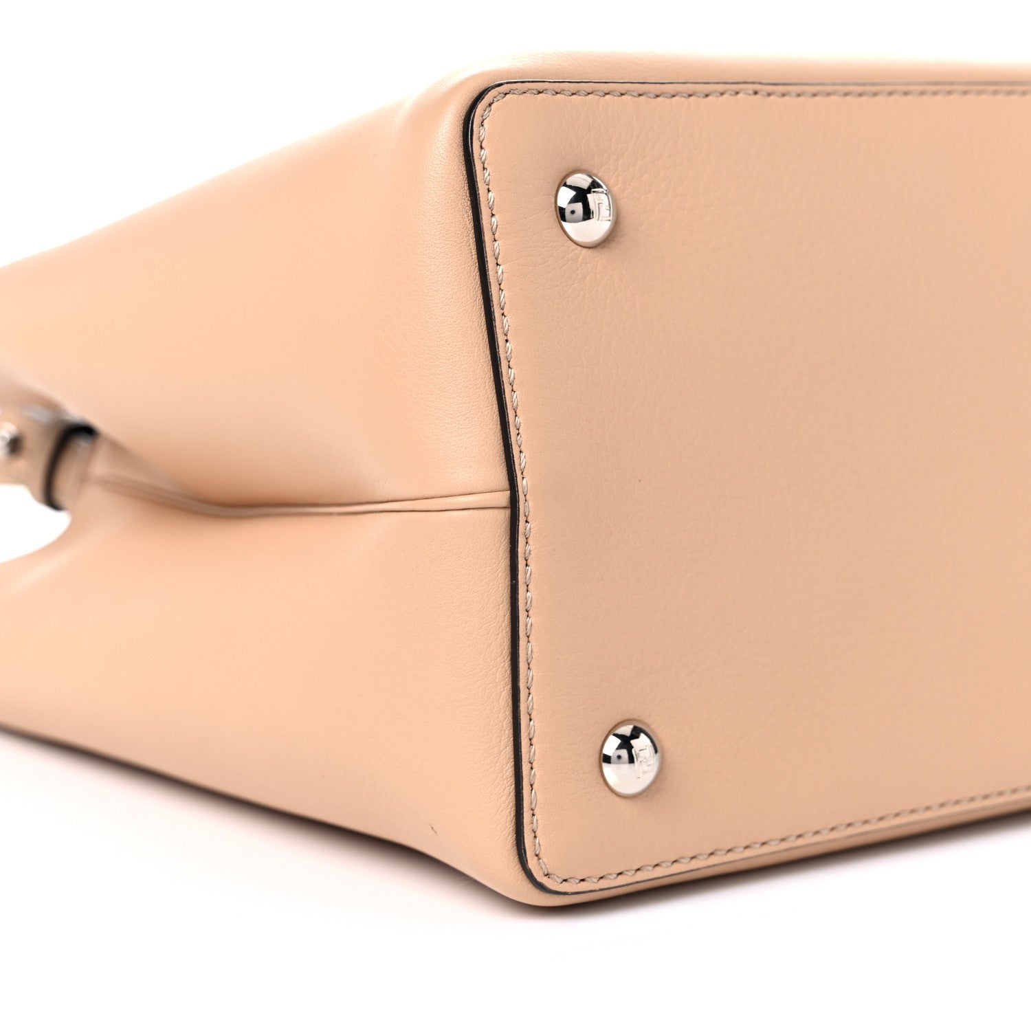 Fendi Vitello Dolce Elaphe Petite 2Jours Tote Beige 7 of 9