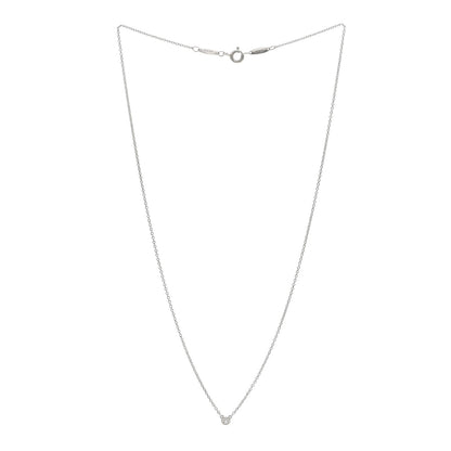 Tiffany Sterling Silver Diamond .03ct Elsa Peretti Diamonds by the Yard Pendant Necklace 3 of 6