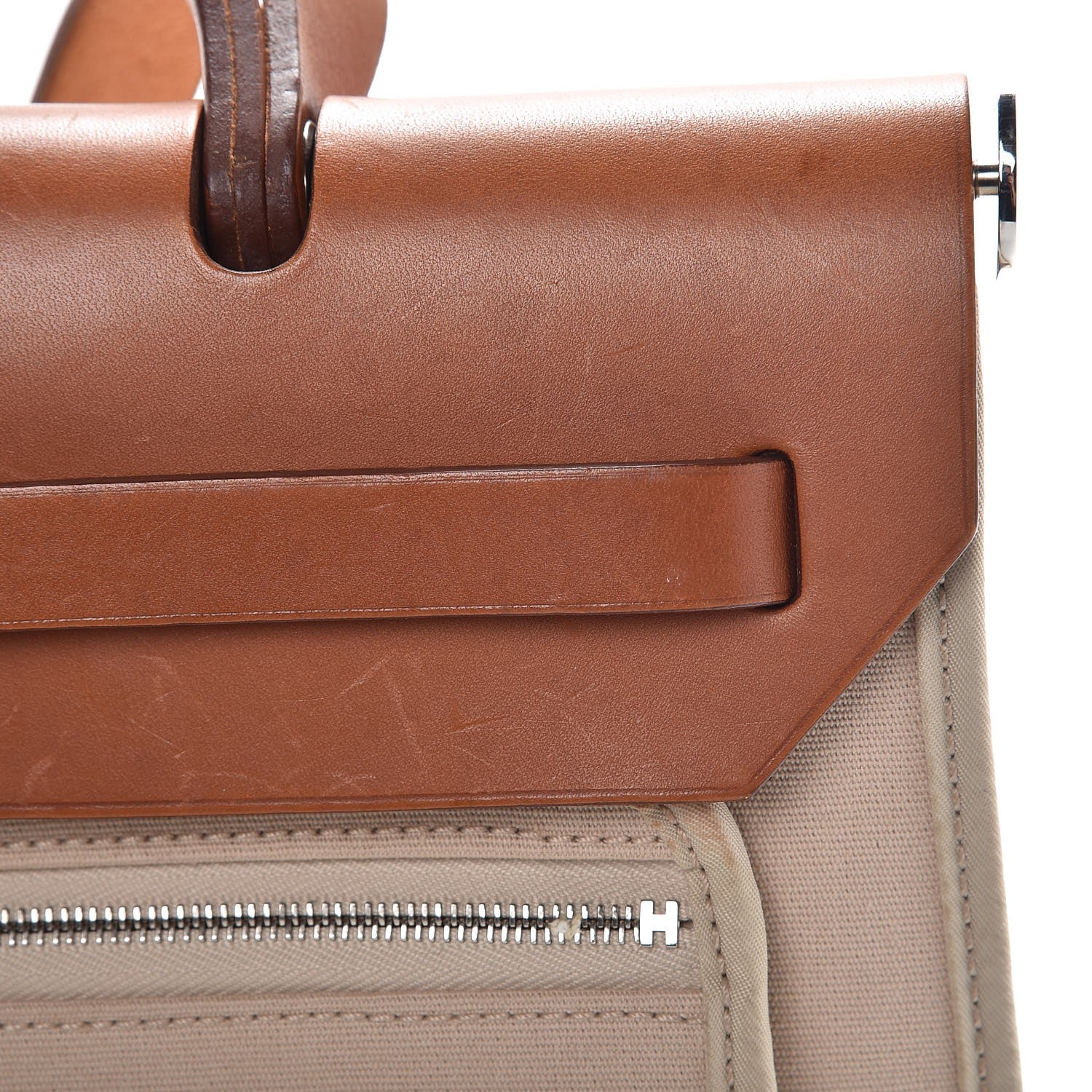 Hermes Vache Hunter Toile Herbag Zip 31 PM Fauve 9 of 15