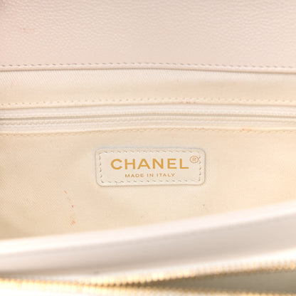 Chanel Caviar Quilted Medium Business Affinity Flap White 6 of 12