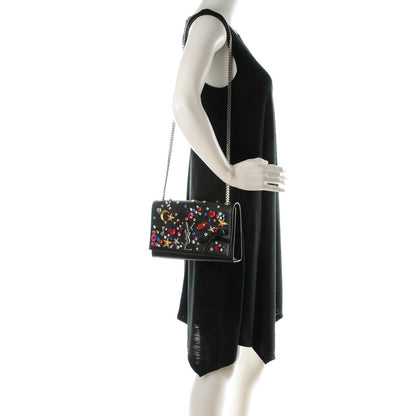 Saint Laurent Calfskin Embellished Medium Monogram Kate Satchel Black 2 of 7