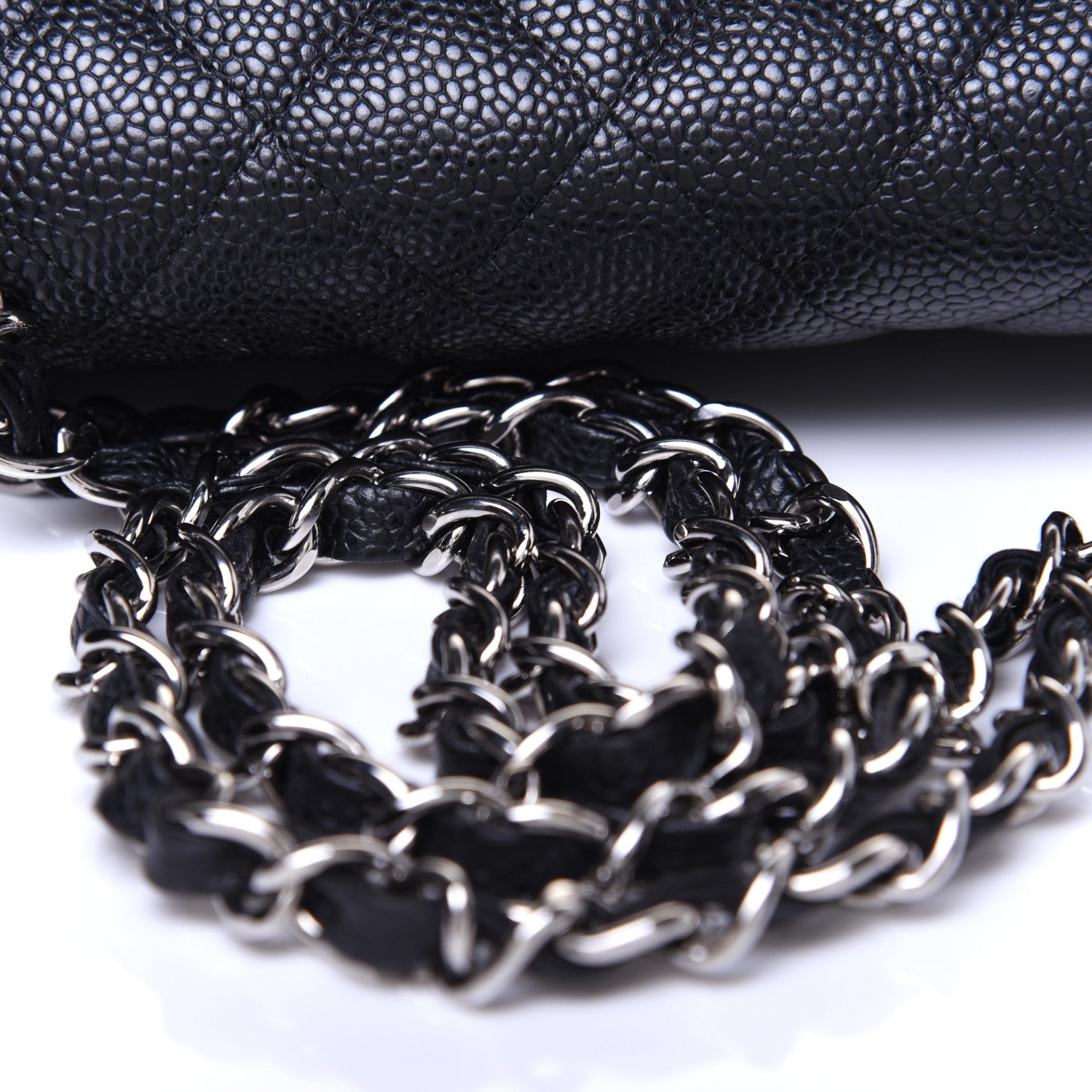 Chanel Caviar Quilted Medium Double Flap Black 12 of 14