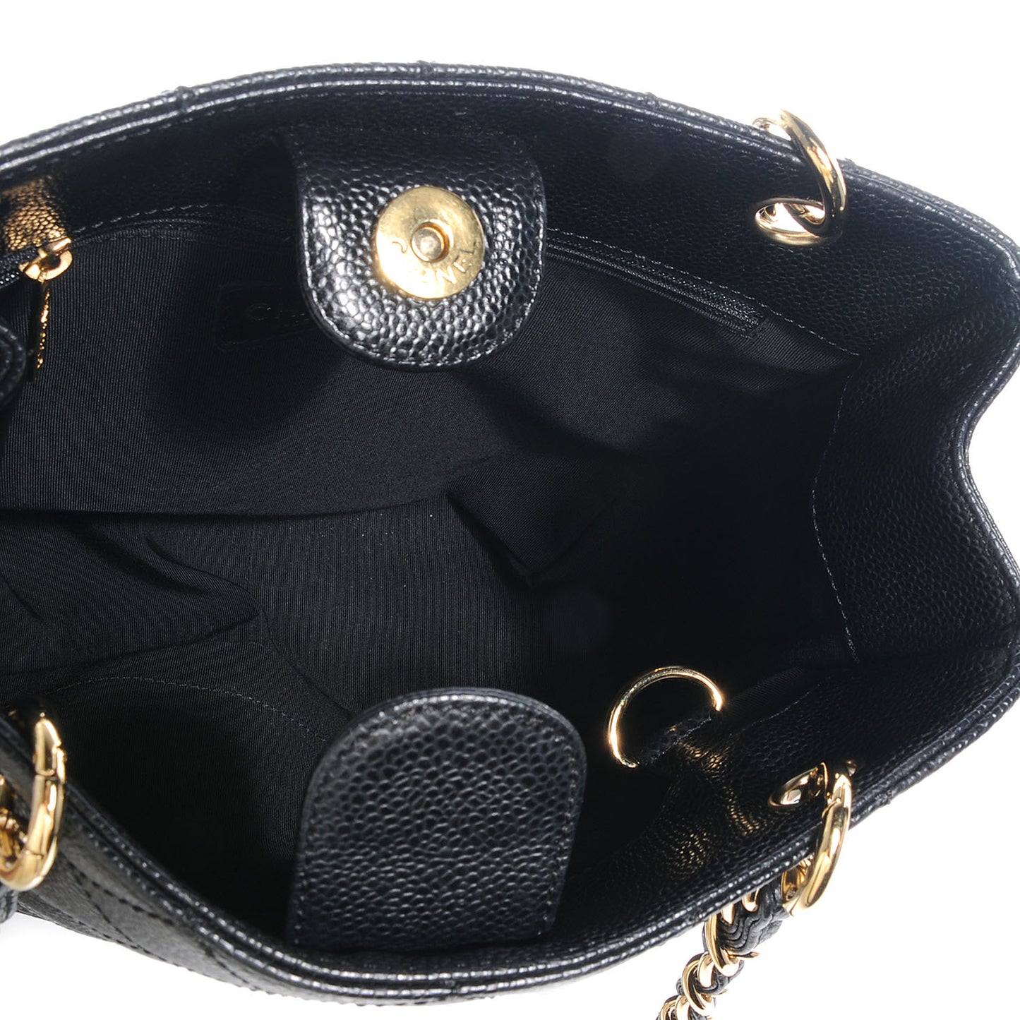 Caviar Petit Shopping Tote PST Black