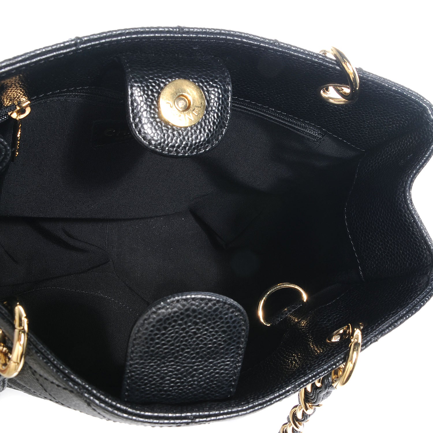 Chanel Caviar Petit Shopping Tote PST Black 6 of 9