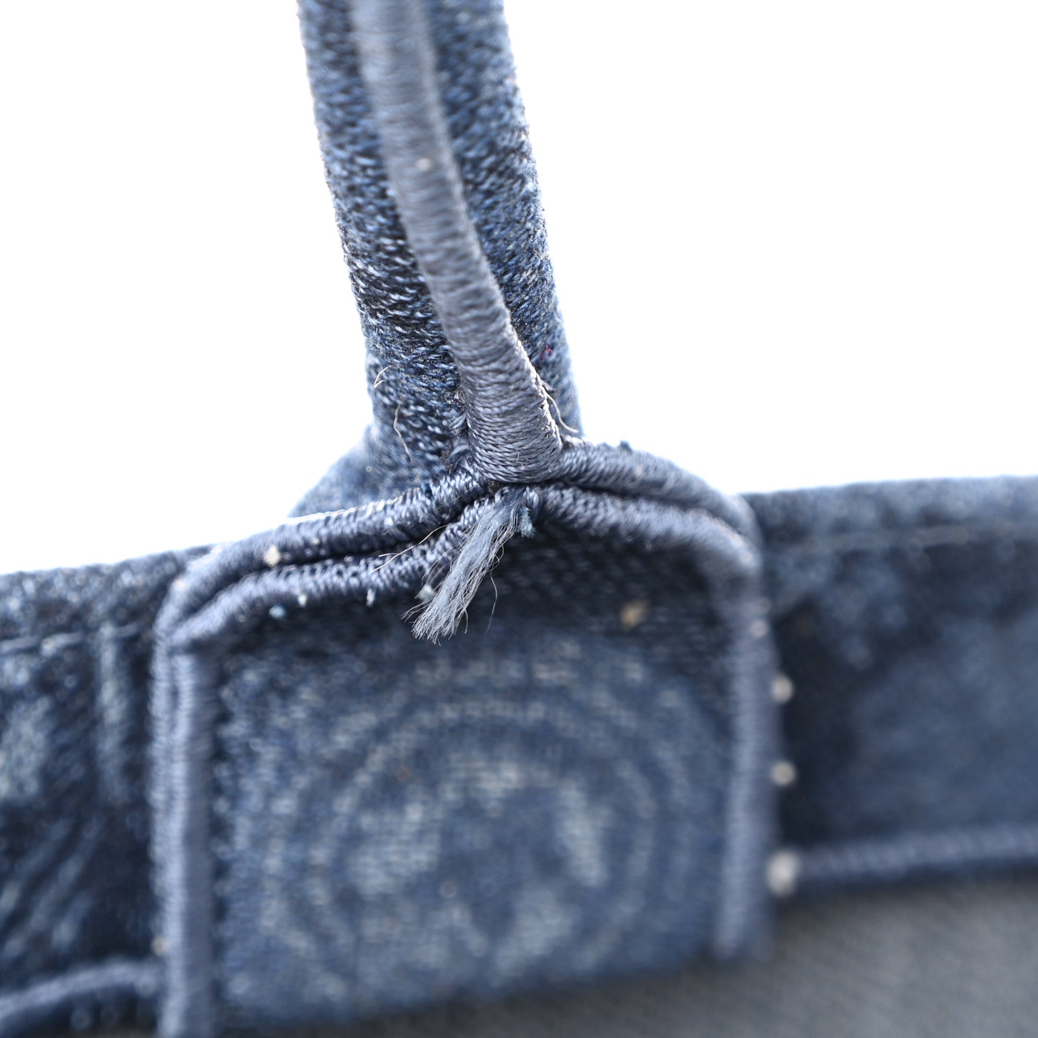 Christian Dior Denim Flowers Embroidered Medium Book Tote Blue 13 of 13