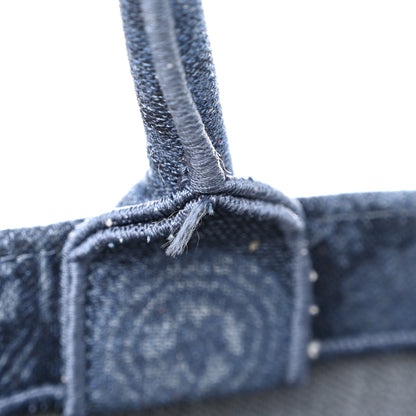Christian Dior Denim Flowers Embroidered Medium Book Tote Blue 13 of 13