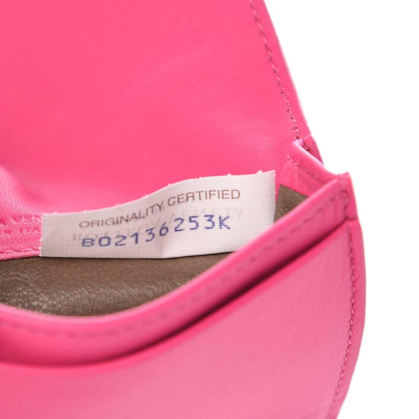 Nappa Intrecciato Card Holder Rosa Shock